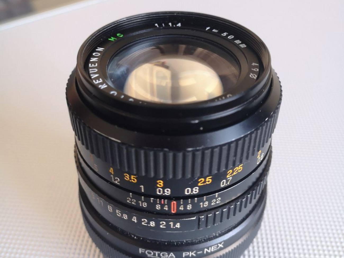 Revuenon vintage f1.4 50mm lens + sony nex mount 