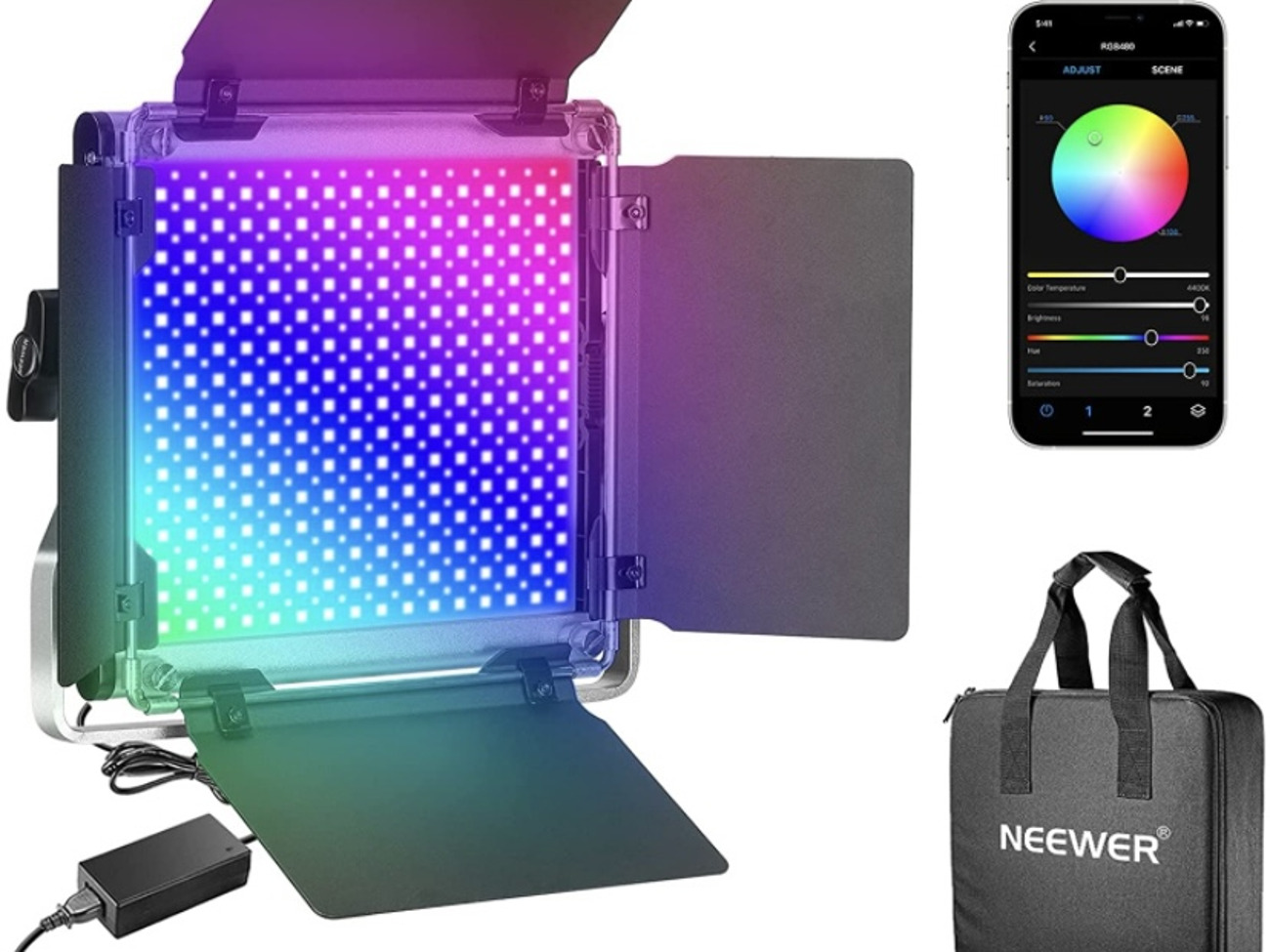 Rgb light photography & videography with 2.3m stand