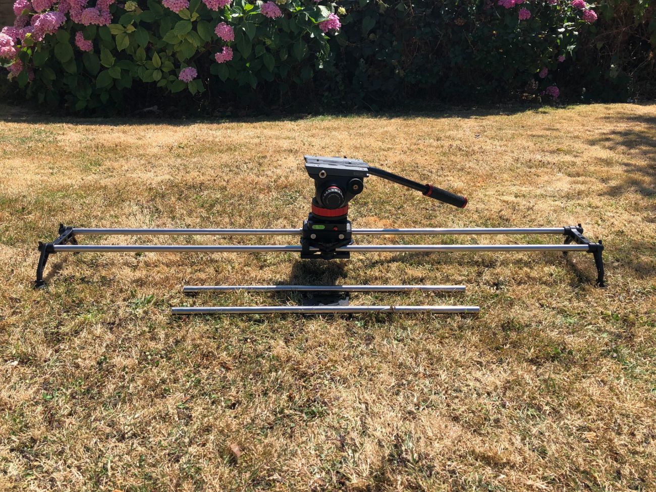 Rhino 2ft & 4ft slider with manfrotto 502 head & 2x tripods