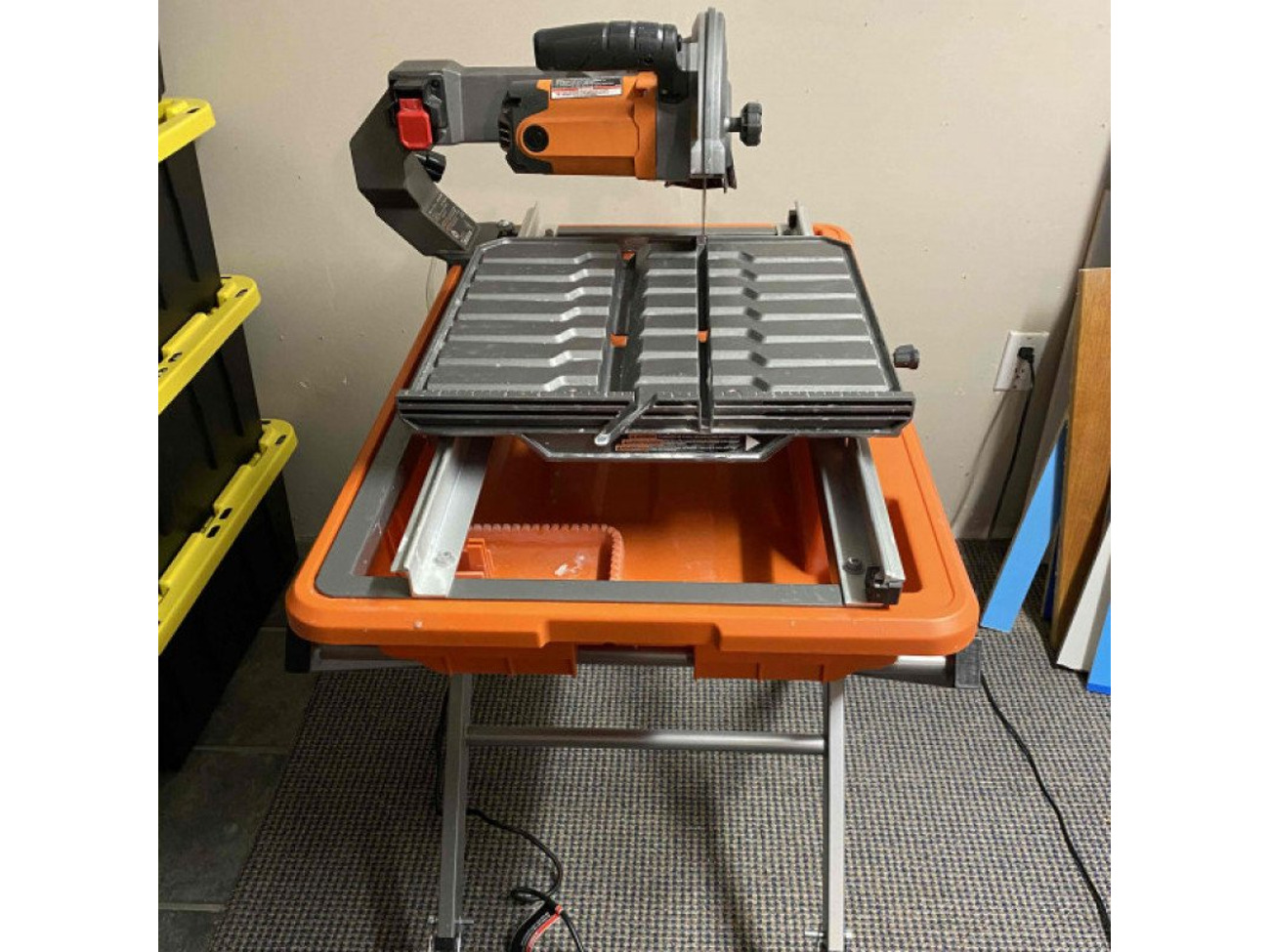 Rent RIDGID 9 Amp 7 inch Portable Wet Tile Saw with Stand from James P for 21 40 day
