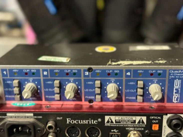 Rme quadmic 4 channel mic 2 line preamp