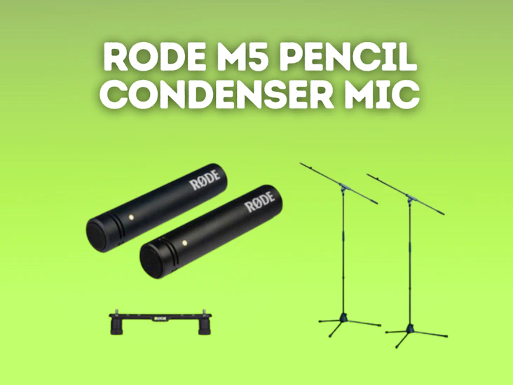 Rode m5 pencil condenser microphone (matched stereo pair)