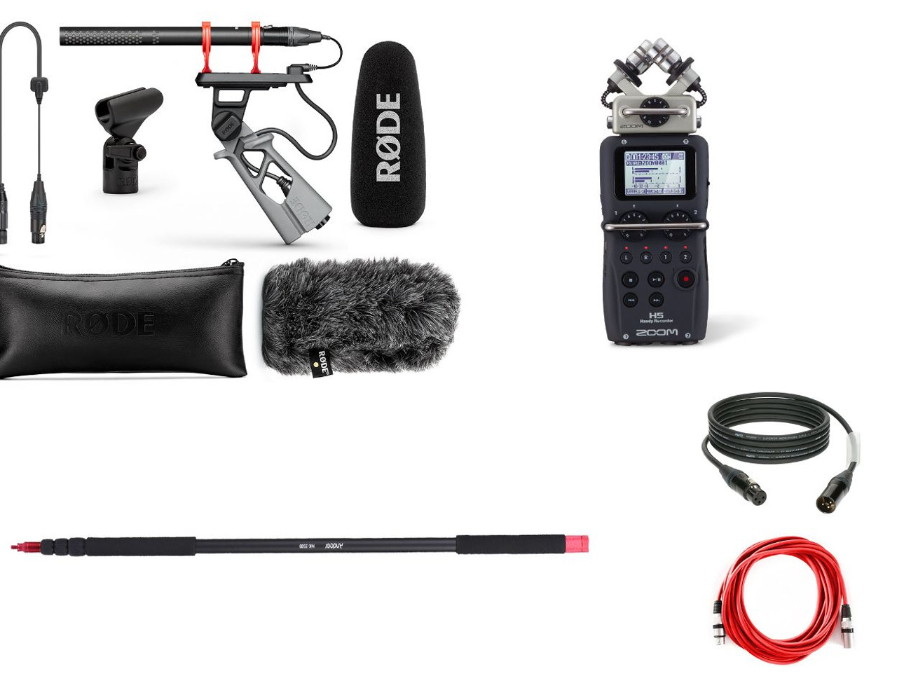 Rode ntg 5 microphone and zoom h5 recorder kit