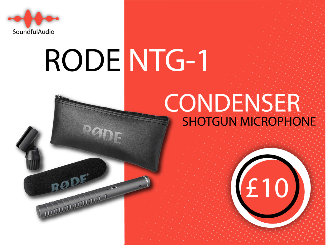 Rode ntg-1 condenser shotgun microphone 