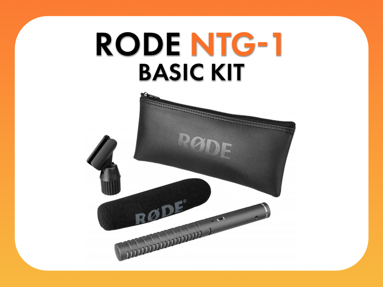 Rode ntg1 microphone black basic kit