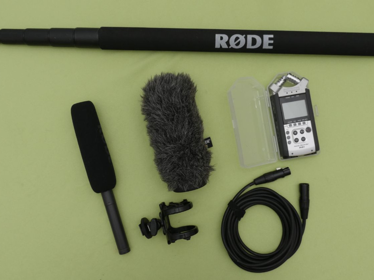 Rode ntg2 - boom pole - h4nzoom indie film kit 