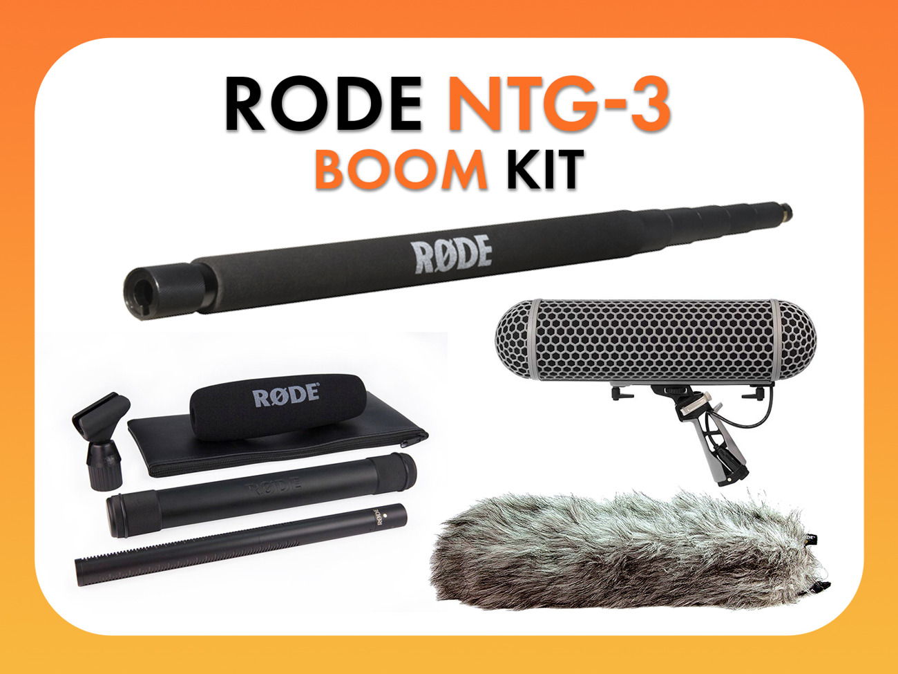 Rode ntg3 microphone black basic kit
