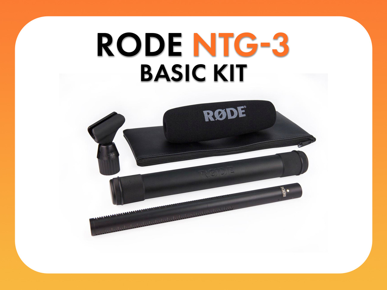 Rode ntg3 microphone black basic kit
