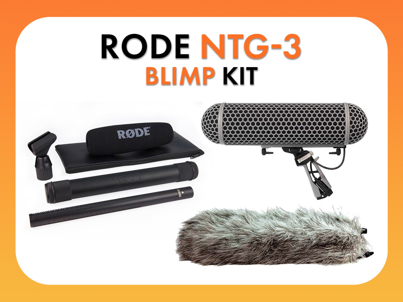 Rode ntg3 microphone black blimp kit