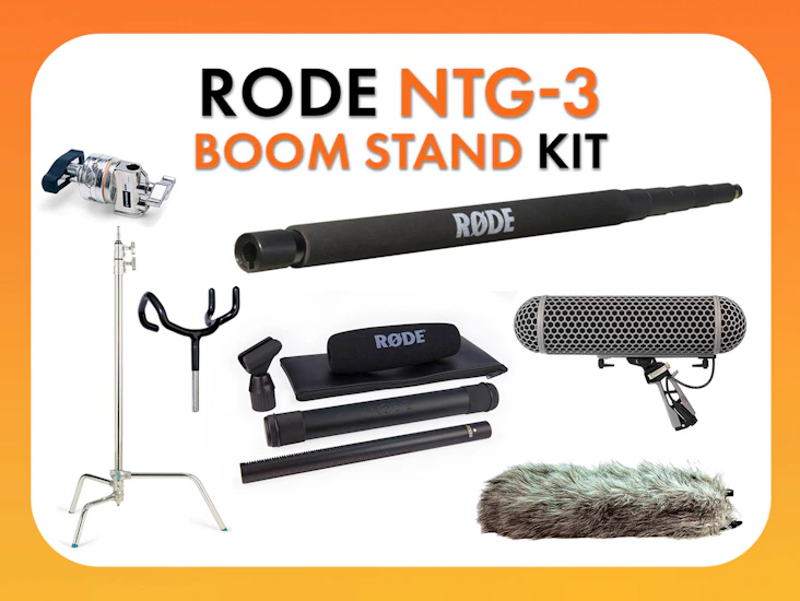 Rode ntg3 microphone black boom stand kit