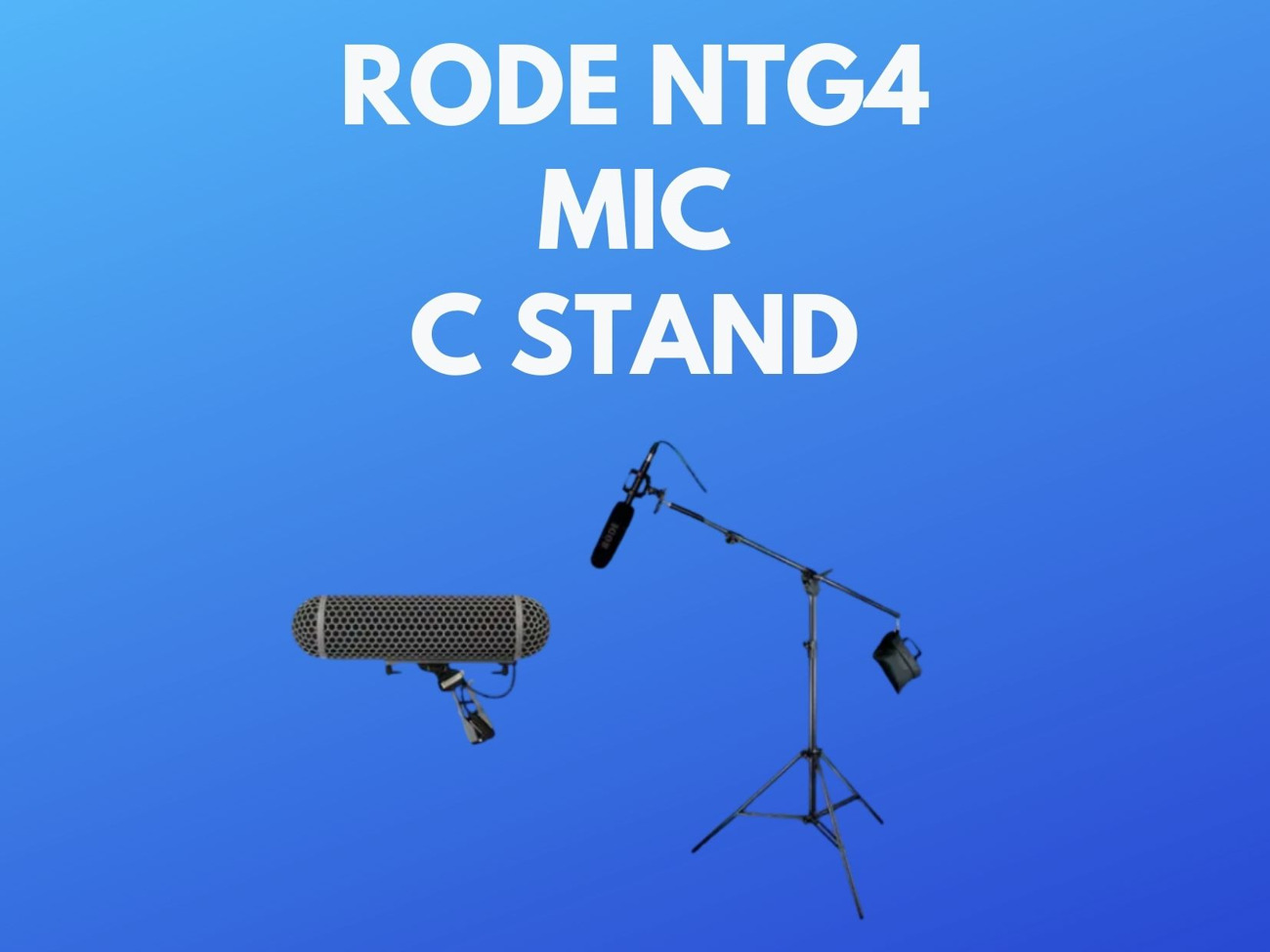 Rode ntg4+  microphone + c stand - boom mic