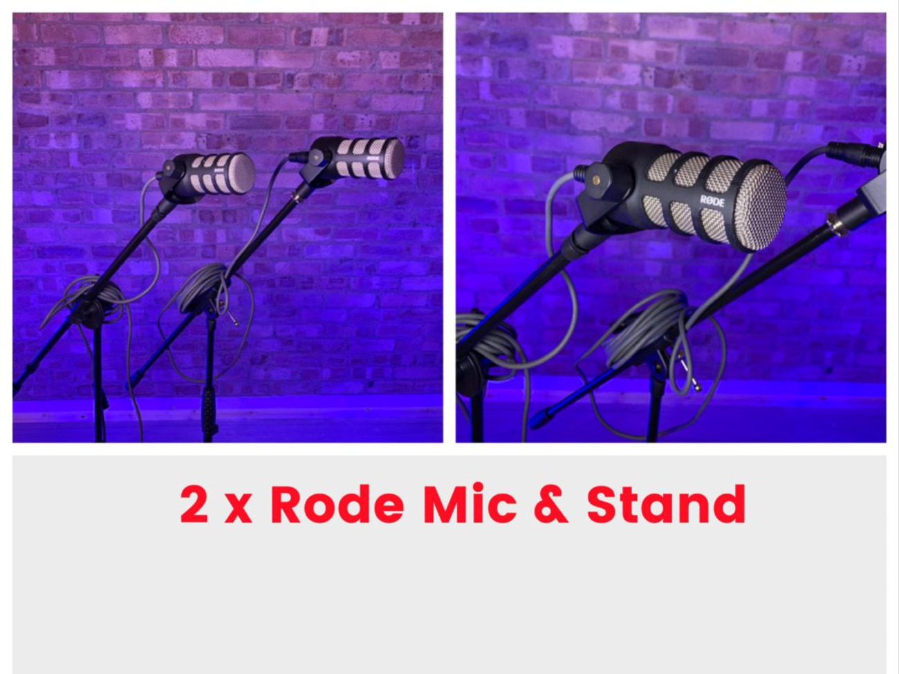 Rode podmic mic x 2 set podcast stand