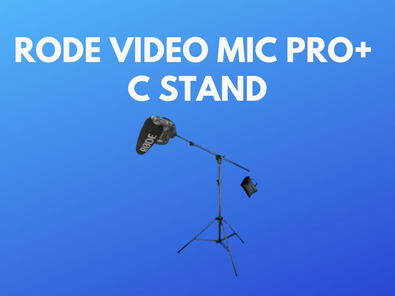 Rode video mic pro plus microphone + c stand