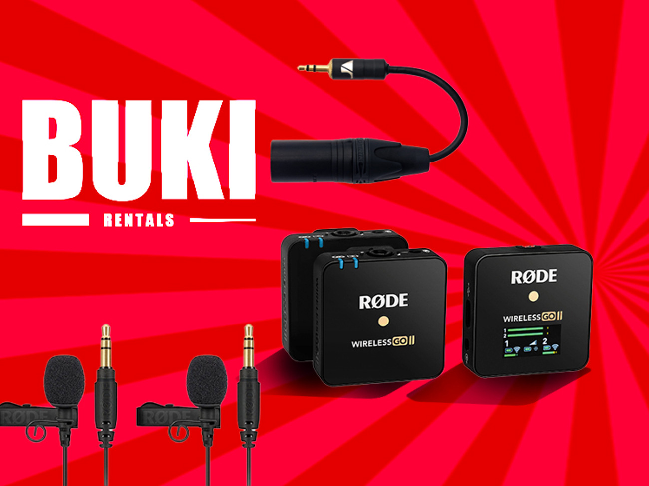 Rode wireless go 2 microphones + rode lavlieres