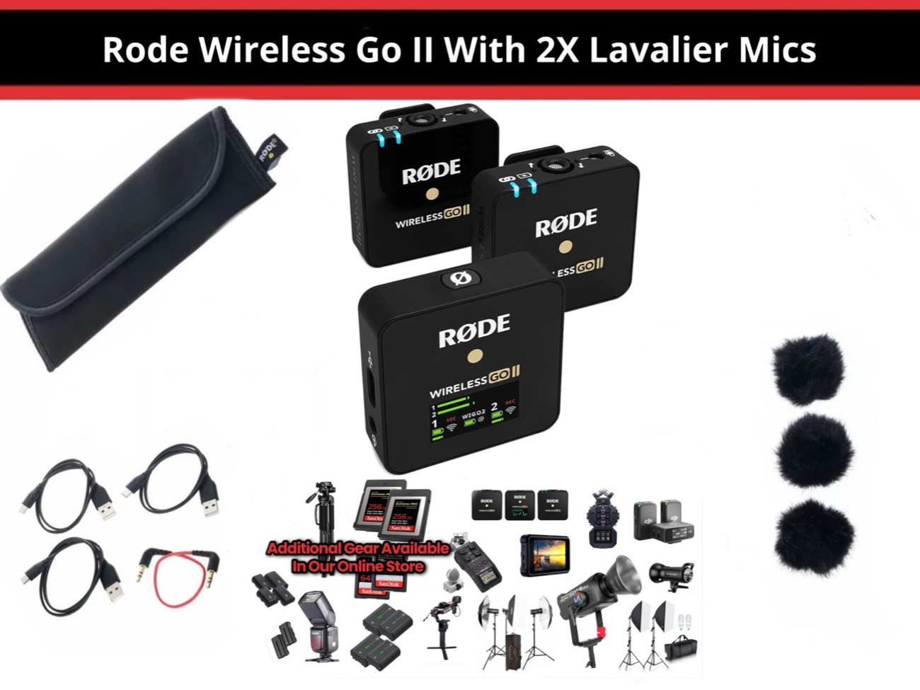 Rode wireless go ii 2x lav mics