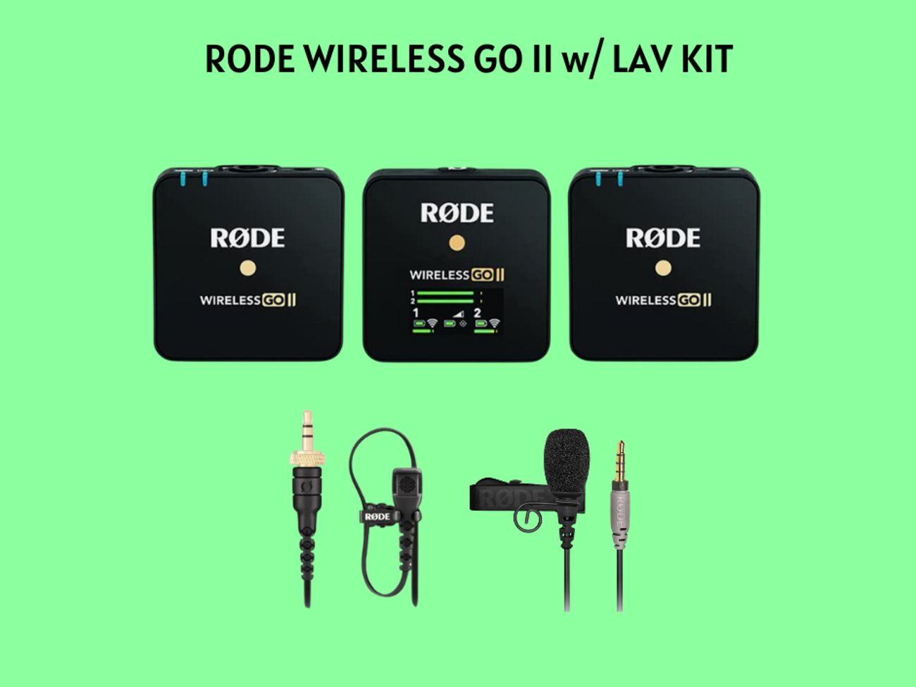 Rode wireless go ii dual wireless mic system w/ lavalier kit