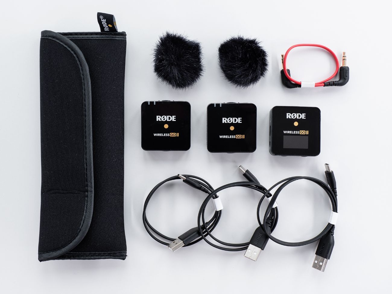Rode wireless go ii (pack with 2x microphones & 1x receiver)