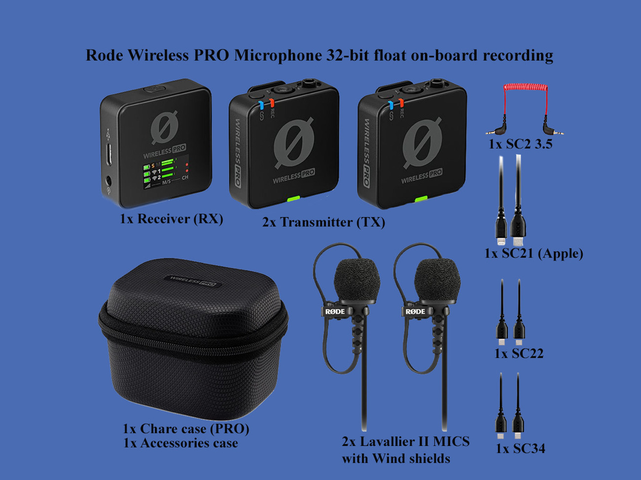 Rode wireless pro plus 2x lavallier mics