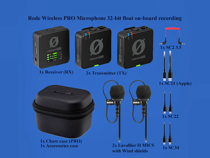 Rode wireless pro plus 2x lavallier mics