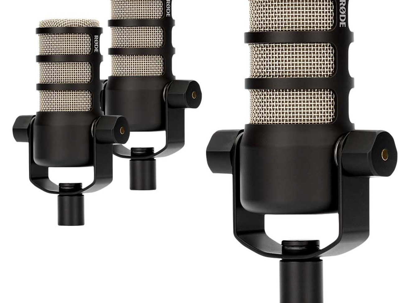 3x rode xlr podcast microphone
