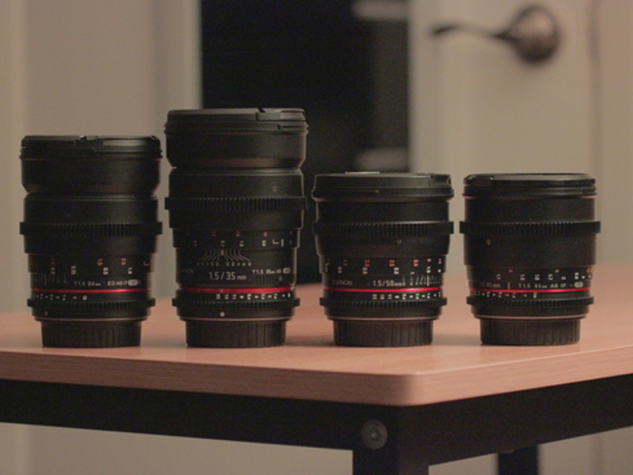 Rokinon 24, 35, 50, & 85mm t1.5 cine lens set ef mount