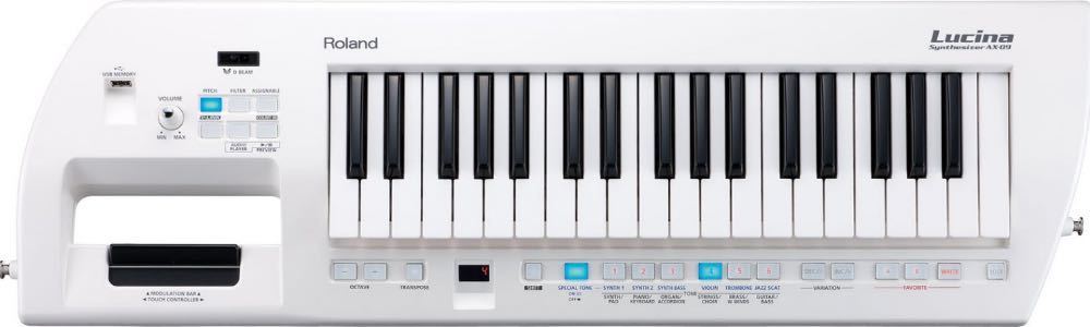 Roland ax-09 lucina white keytar synth