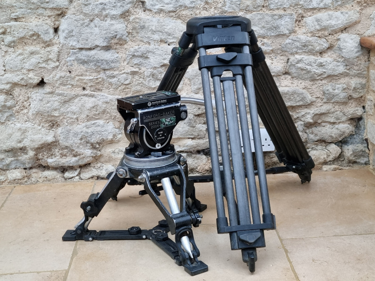 Ronford baker 2004 tripod head with baby and tall legs