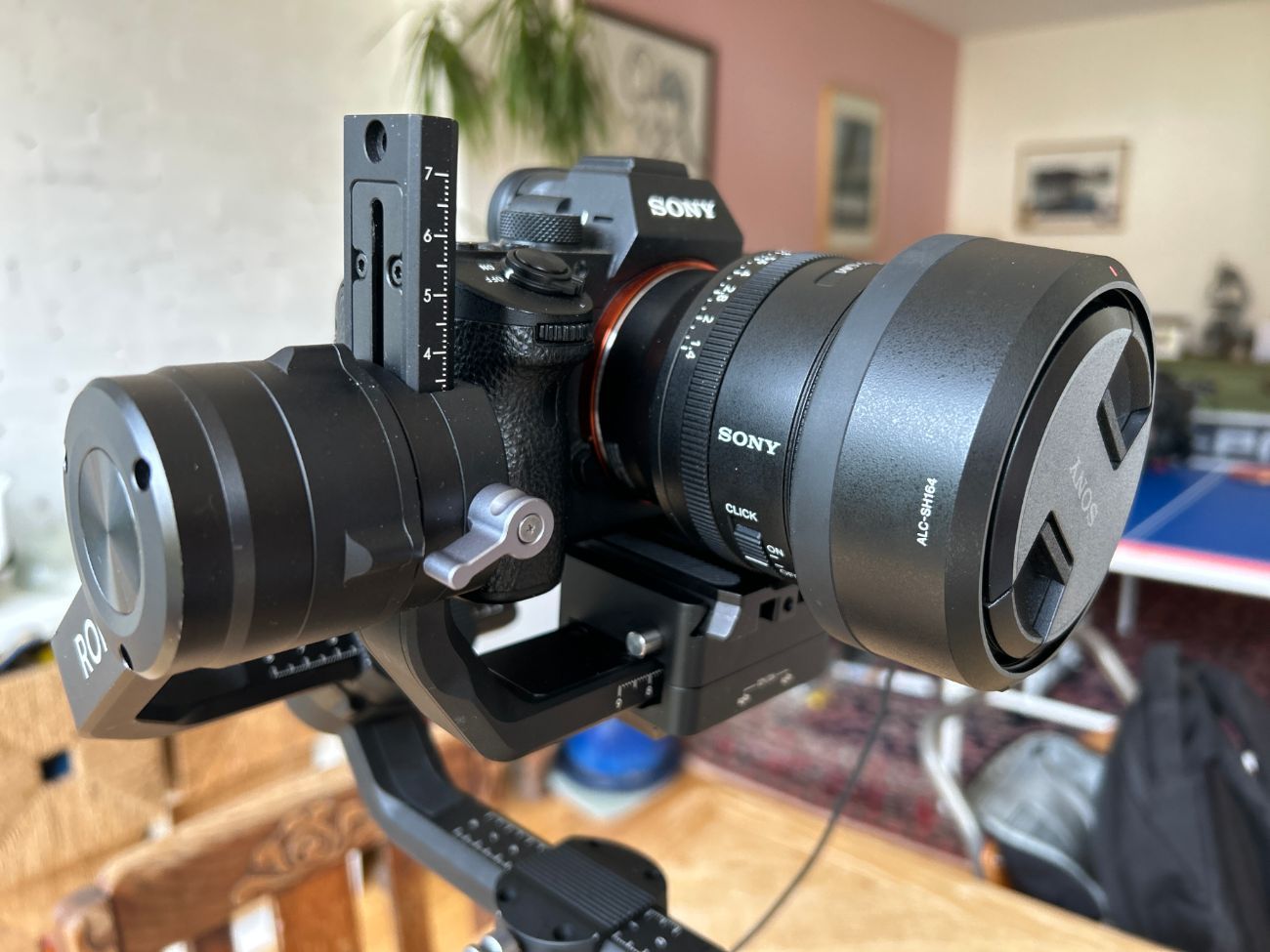 Ronin s with sony a7iii, monitor and lens