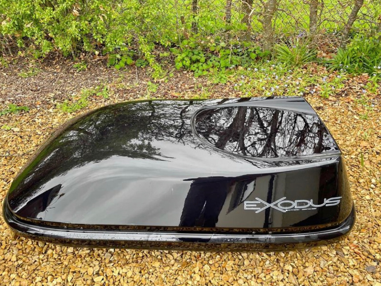 Roof box 470l black exodus large capacity 