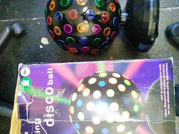 Rotating disco ball woolworths