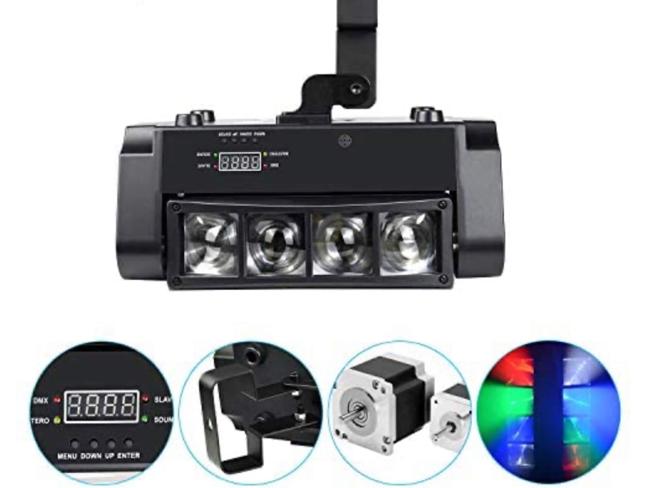 Rotating disco lights, stage lights, 