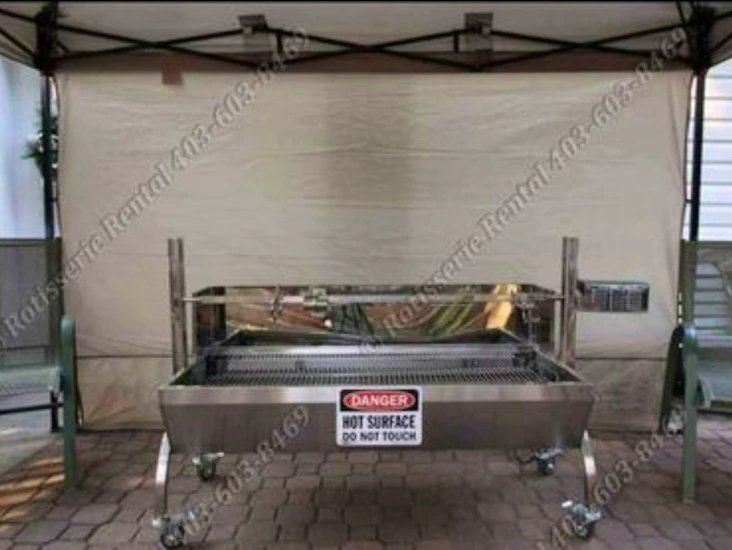 Rotisserie roaster bbq machine without cover