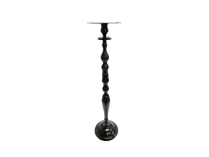 Round black stand with plate for florals35 inch tall # 110076