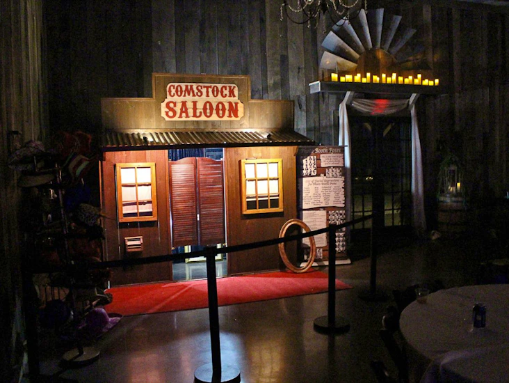 Rustic western saloon photo booth