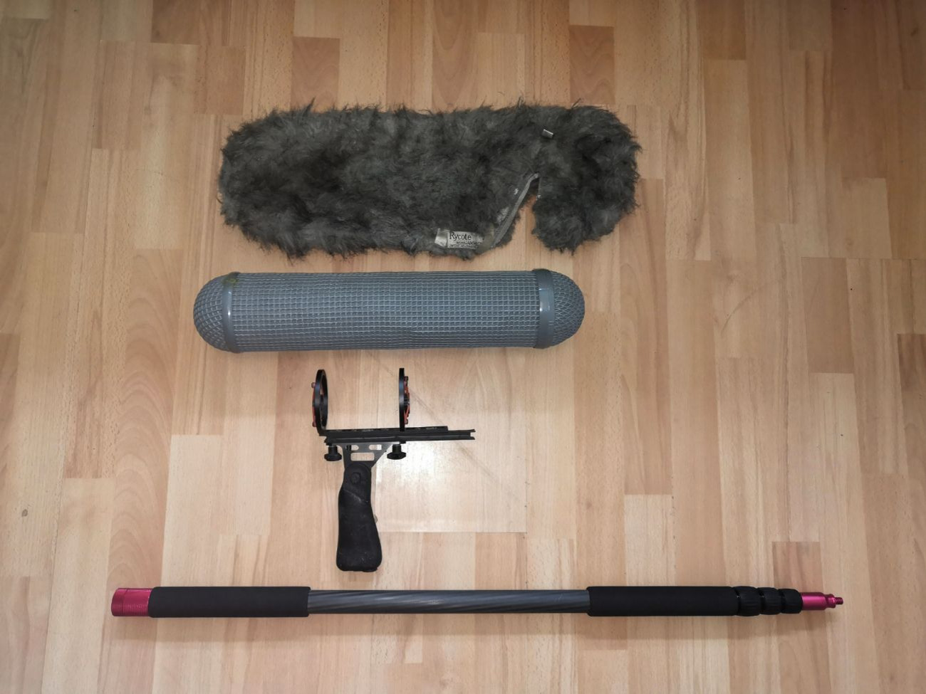Rycote blimp windshield + boom pole for shotgun microphone