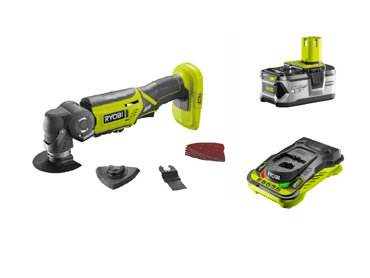 Ryobi multi tool, 4.0ah battery & 5a/h superfast charger