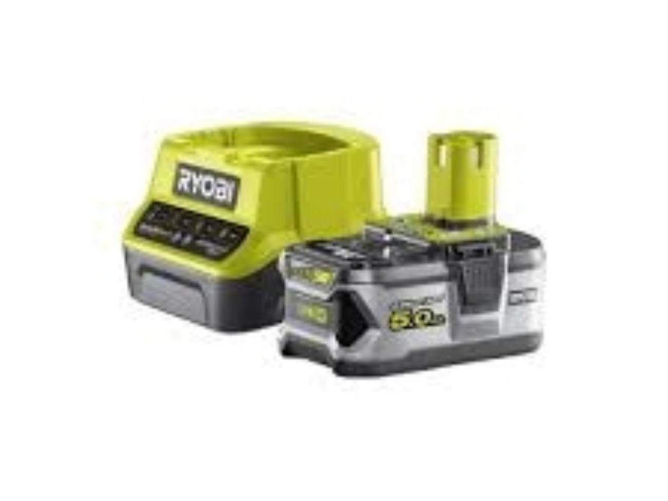 Ryobie one+ 5ah battery and charger