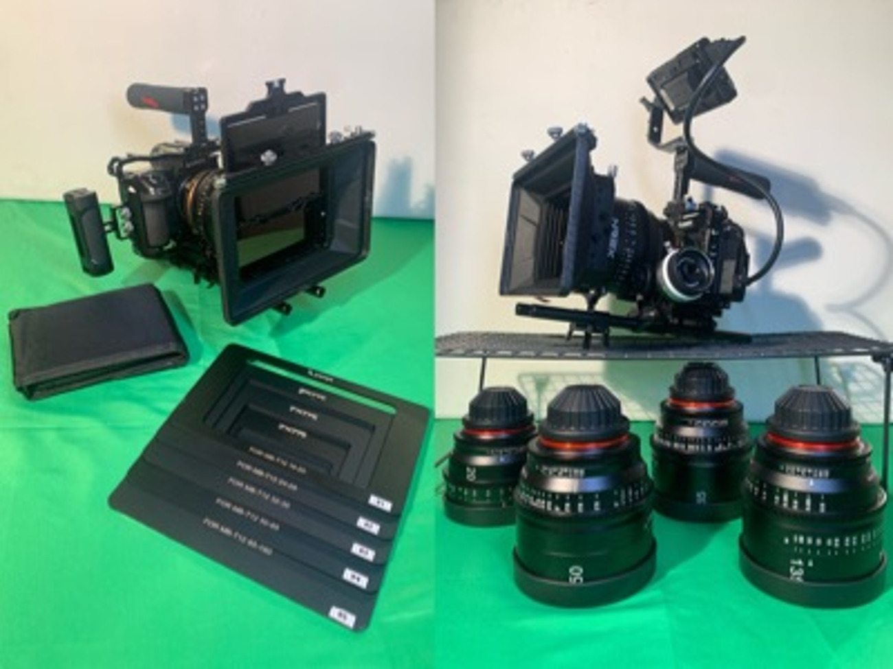 Rigged s1h 6k cinema cam + 5 prime lens + matte box bundle 