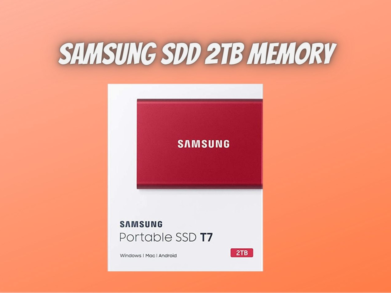 Samsung t7 portable ssd - 2 tb / hard drive / hdd