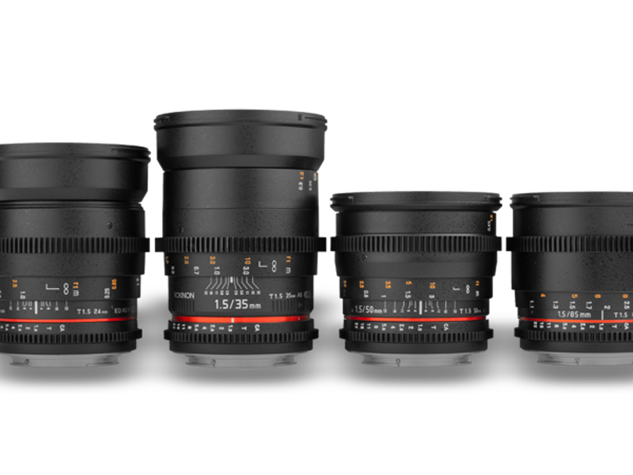 Samyang / rokinon set 24mm 35mm 50mm 85mm