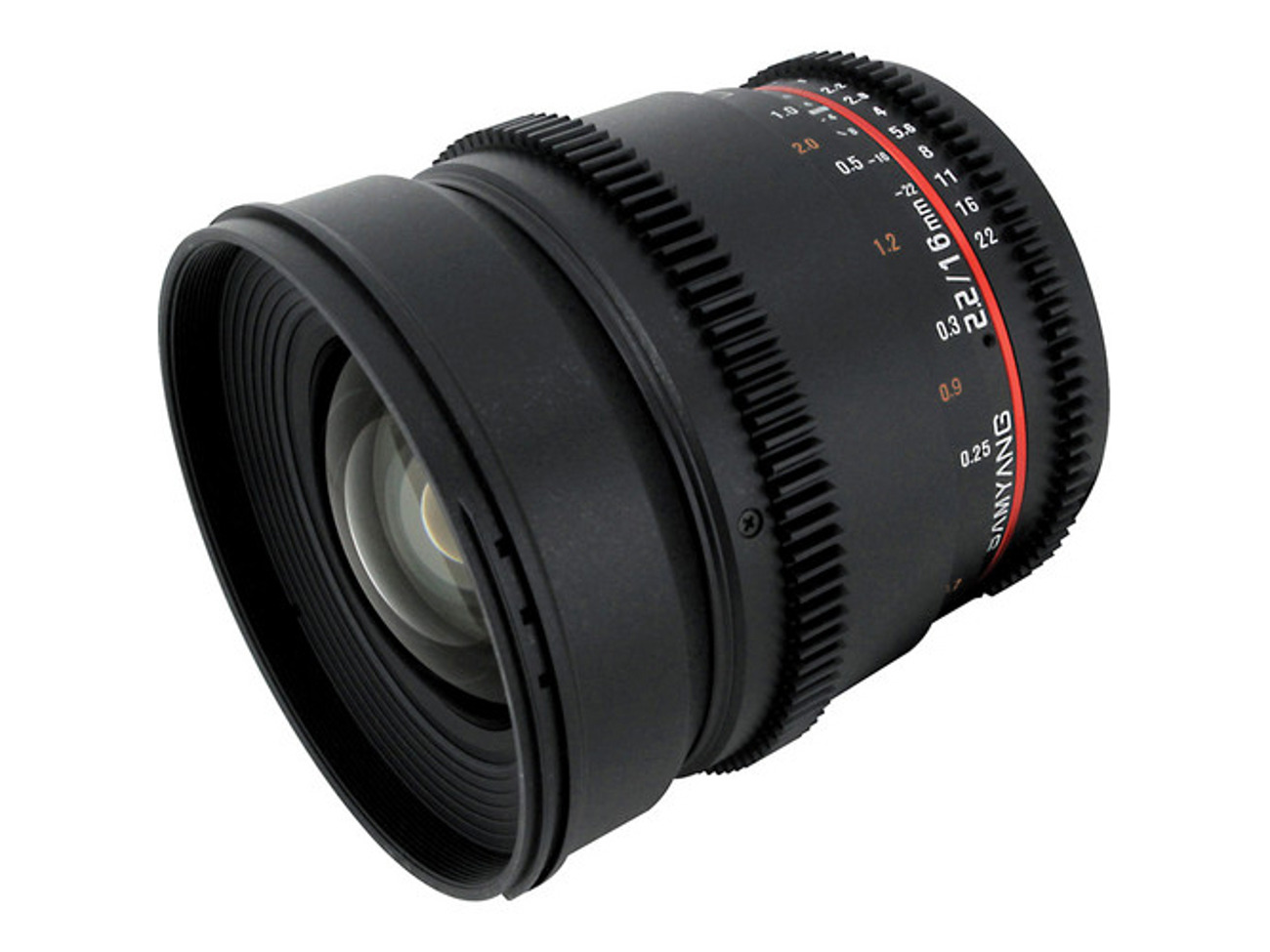 Samyang 16mm t 2.2 ef mount vdslr cine lens 