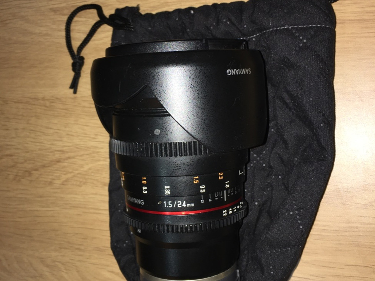 Samyang 24mm t1.5 cinema lens - full frame - sony e-mount