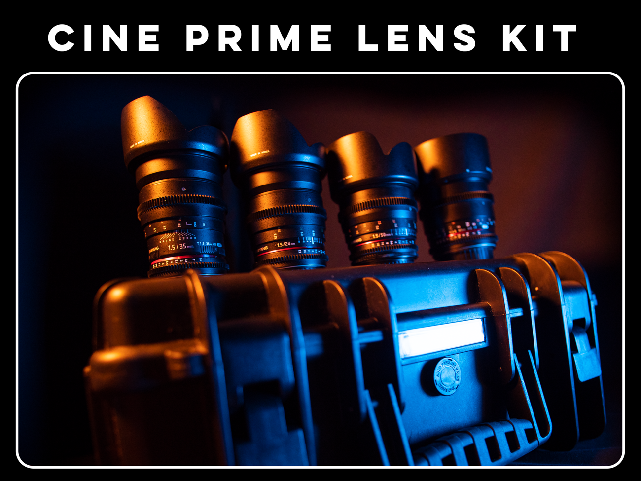 Samyang 4x cine prime lens set | 24, 35, 50, 85 t1.5