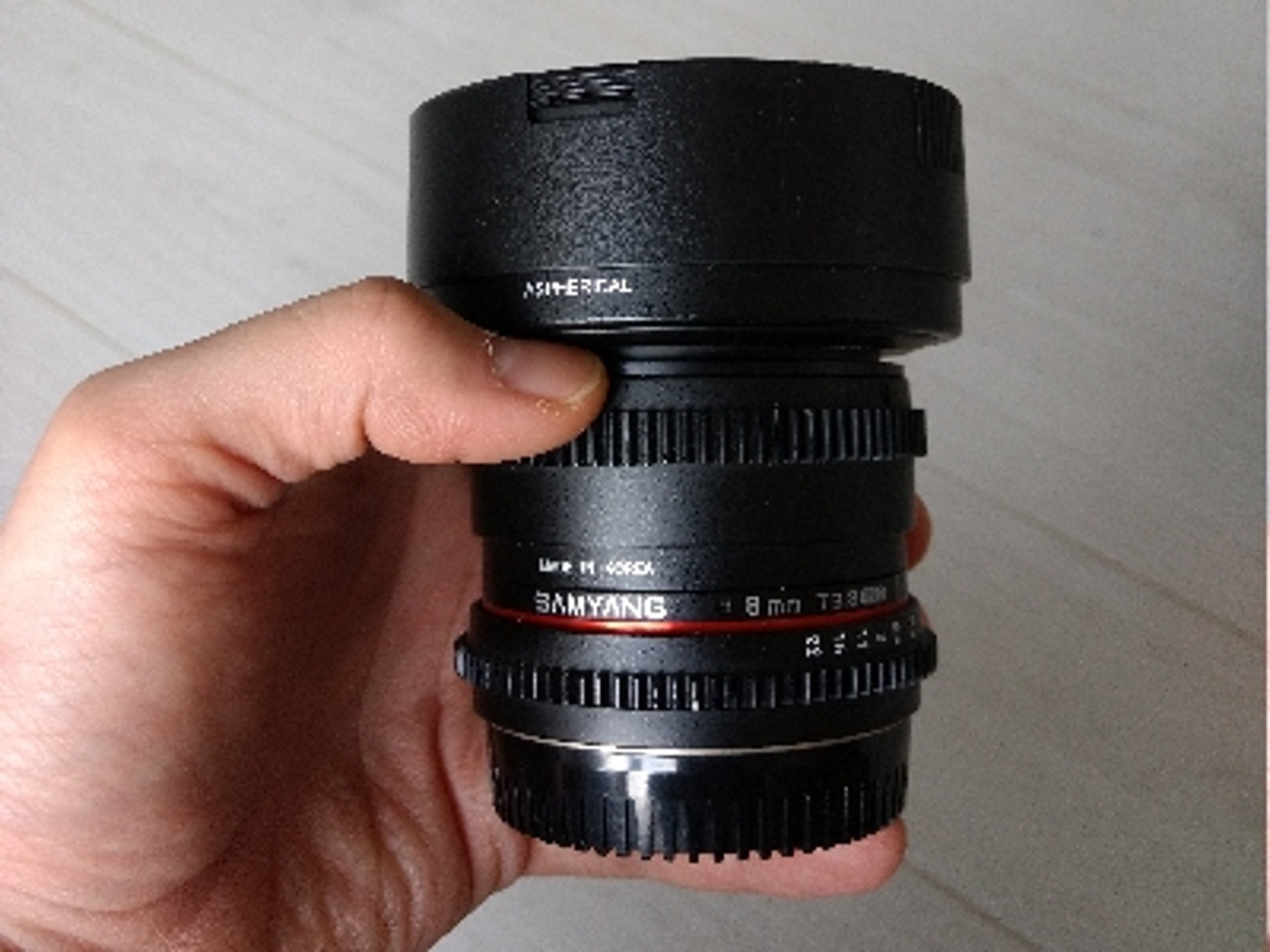 Samyang 8mm t3.8 cine fisheye lens ef