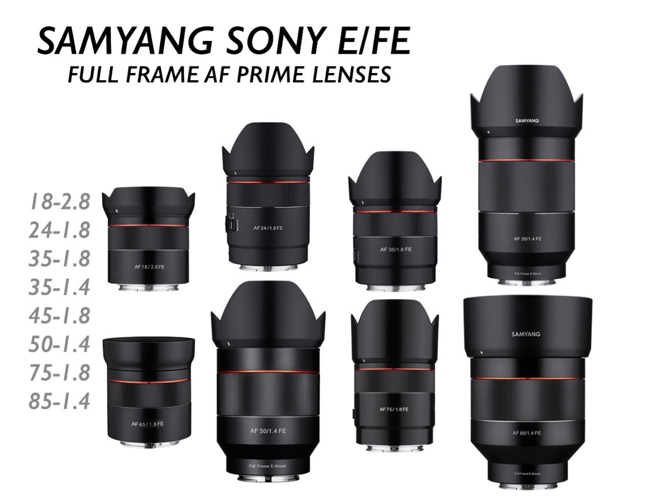 Samyang fe prime lenses 