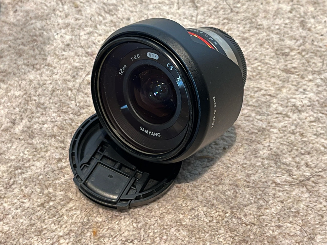 Samyang fuji xf 12mm f2 lens