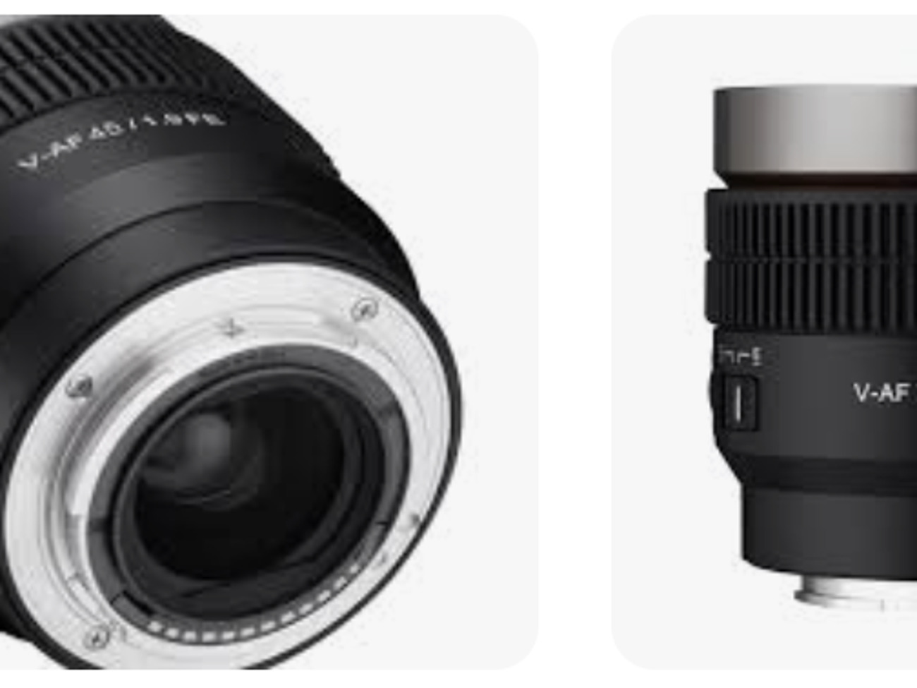 Samyang v-af 45mm and 75mm cine lenses
