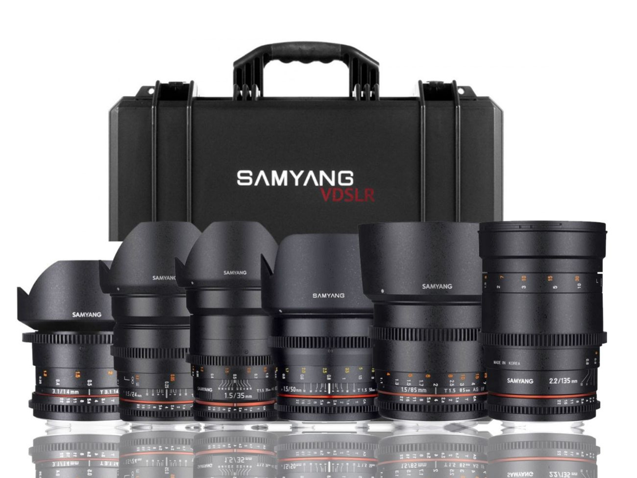 Samyang ef vdslr ii kit 14,24,35,50,85,135mm 
