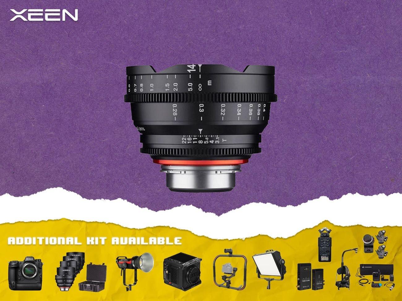 Samyang xeen 14mm t3.1 cinema lens -  ef mount