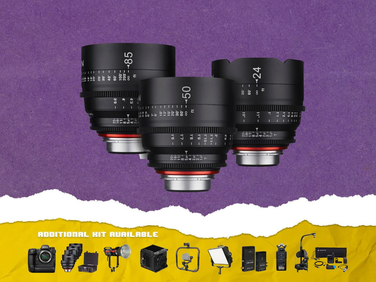 Samyang xeen 3x lens set ef choose from: 14/20/24/35/50/85mm